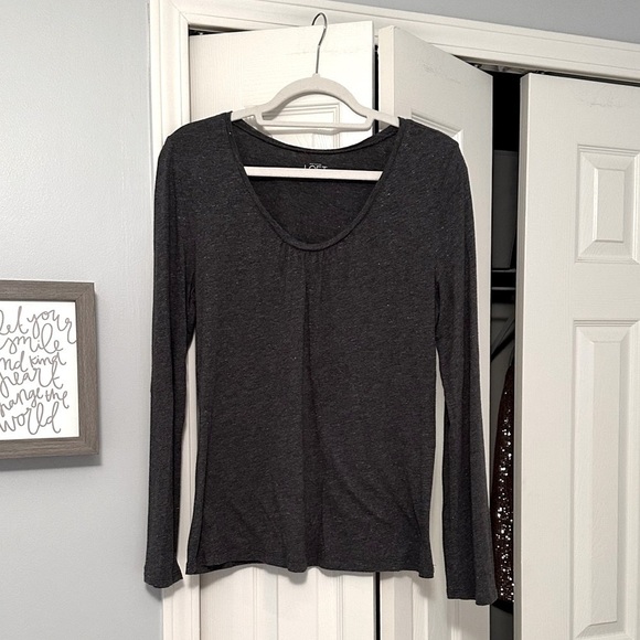 Gray LOFT Long Sleeve Tee - Picture 1 of 10